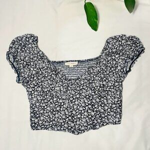 L.A Hearts Puff Sleeve Corset Top